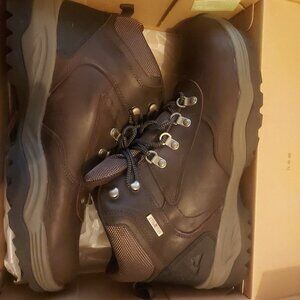 OZARK TRAIL Brown Leather Free Edge Hiker Boots-Waterproof Foam Comfort 13 New